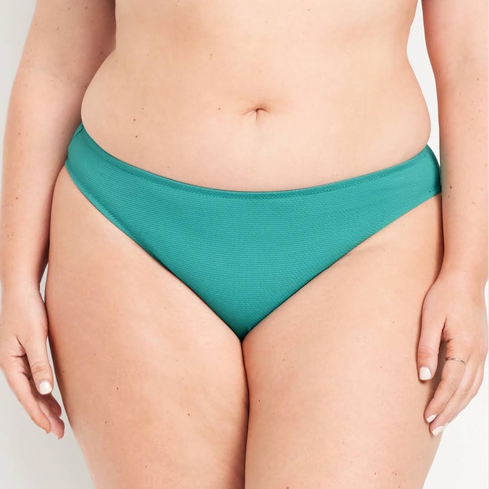 NWT Old Navy Textured Bikini Bottoms Blue Teal Size Large - Picture 3 of 15